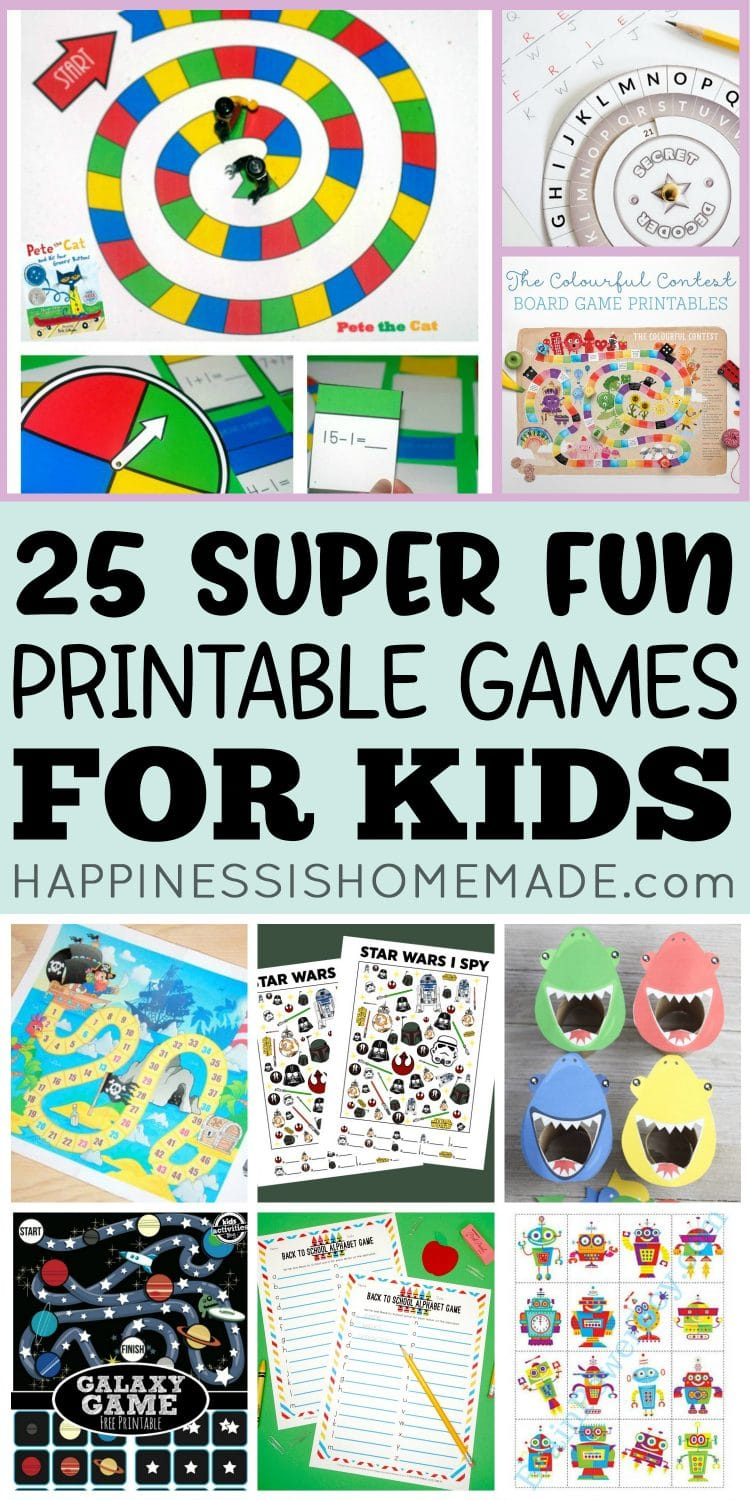 25 Fun Printable Games For Kids - Happiness Is Homemade with regard to Free Printable Group Games