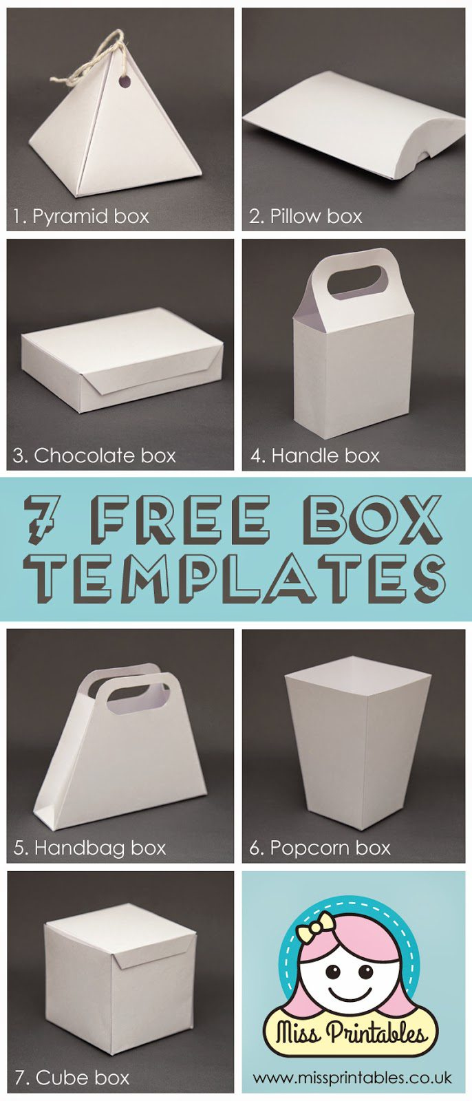 25 Plus Awesome Free Paper Box And Bag Templates — Epc Crafts in Printable Box Templates Free Download