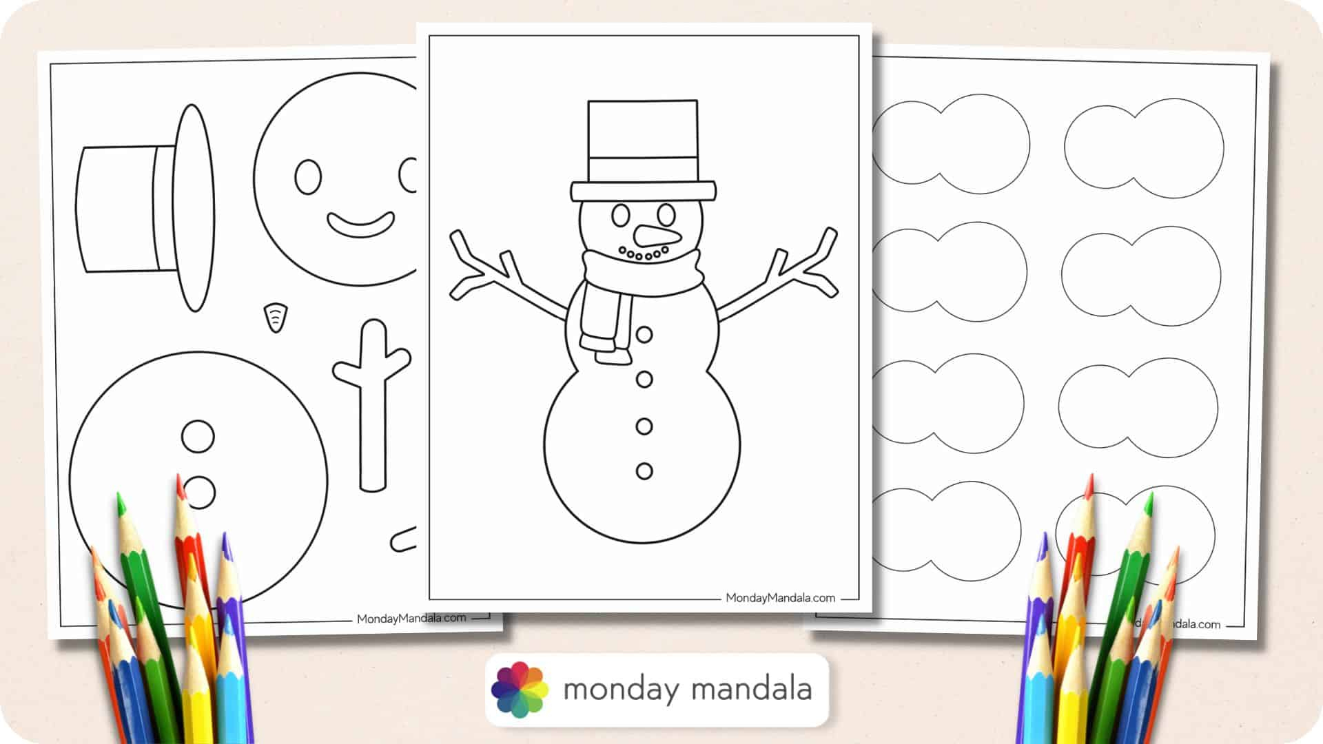 26 Snowman Templates (Free Pdf Printables) within Free Printable Snowman Face Stencils