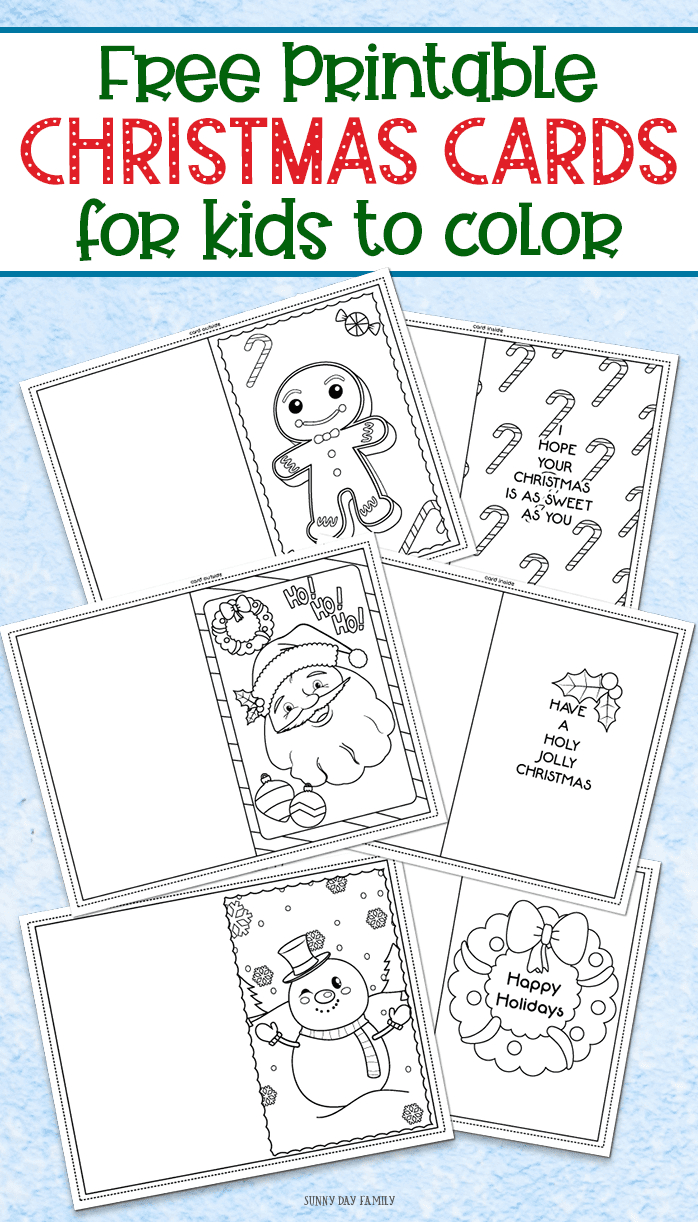 3 Free Printable Christmas Cards For Kids To Color | Sunny Day Family in Christmas Cards For Grandparents Free Printable