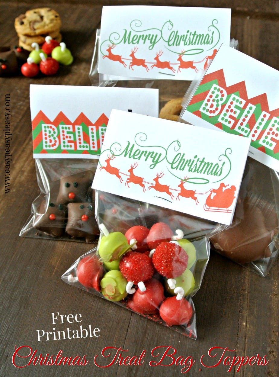 3 Free Printable Christmas Treat Bag Toppers - Easy Peasy Pleasy in Free Printable Bag Toppers