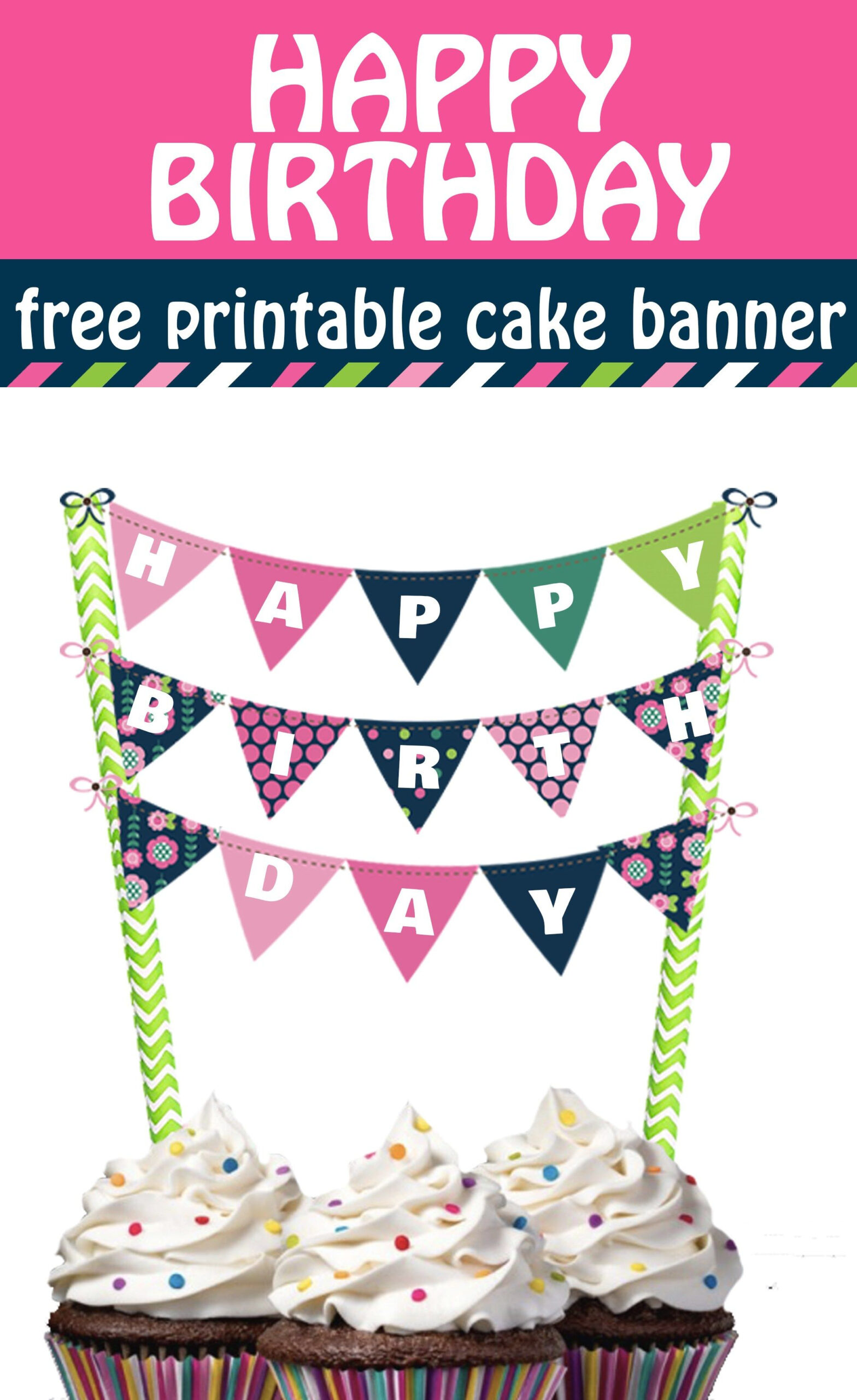 30+ Elegant Picture Of Happy Birthday Cake Banner - Davemelillo regarding Free Printable Cake Banner Templates