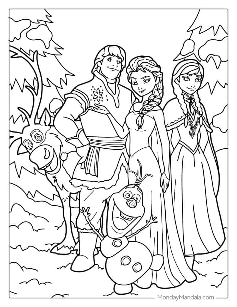 30 Elsa Coloring Pages (Free Pdf Printables) pertaining to Free Printable Frozen Coloring Pages