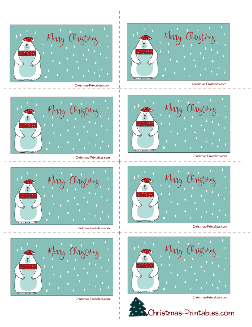 30 Free Printable Christmas Labels throughout Free Printable Holiday Labels