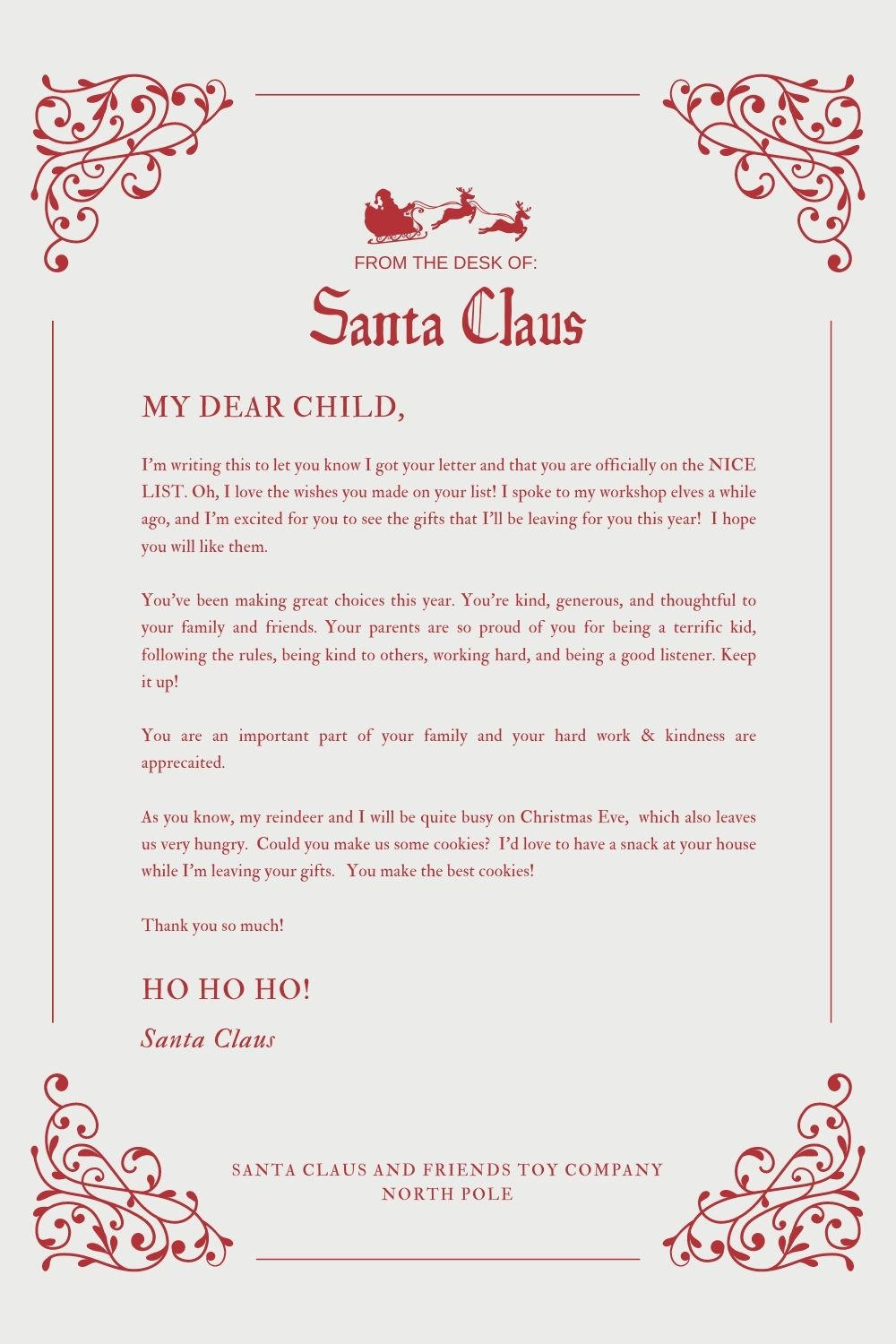 30+ Free Santa Letter Templates To Print &amp;amp; Use (Right Now!) - Your in Free Printable Letters From Santa Claus