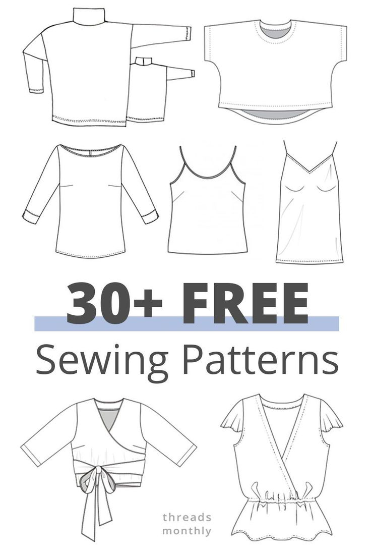 30 Free Sewing Patterns For Tops (Women) | Inc. Plus Size | T with Free Printable Plus Size Sewing Patterns