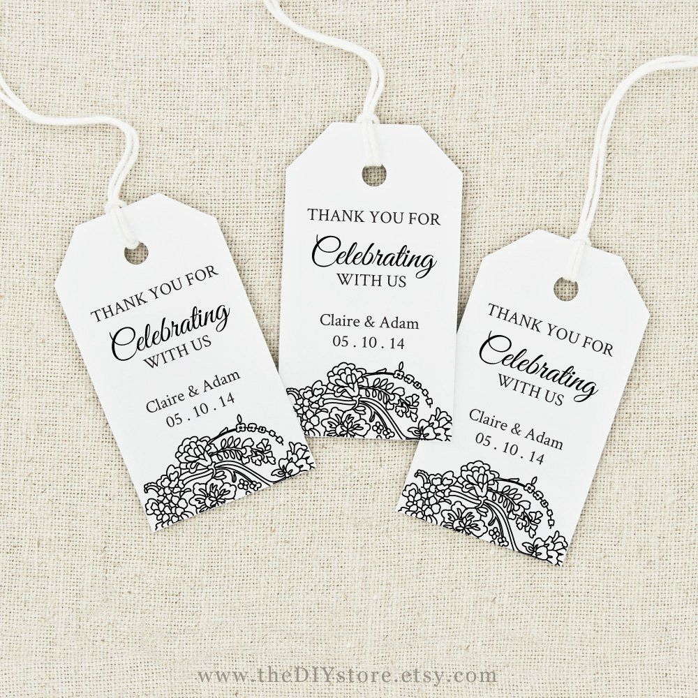 30 Printable Wedding Favor Tags | Simple Template Design | Wedding pertaining to Free Printable Wedding Thank You Tags