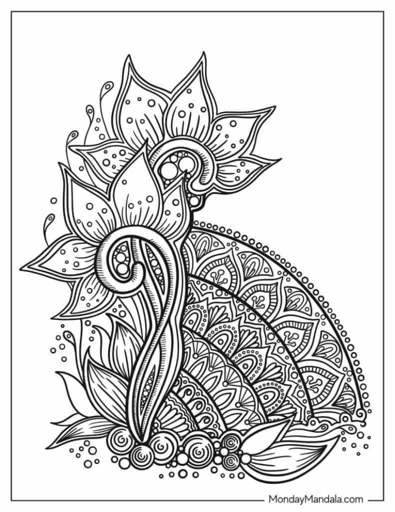 30 Zentangle Coloring Pages (Free Pdf Printables) with regard to Free Printable Zen Coloring Pages