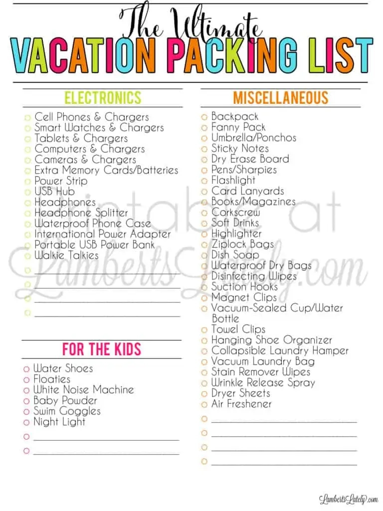 300+ Free Home &amp;amp; Organization Printables | Lamberts Lately within Free Home Organization Printables