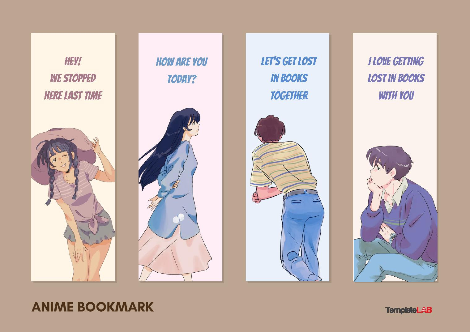 31 Free Printable Bookmark Templates [Word, Pdf] in Anime Bookmarks Printable For Free