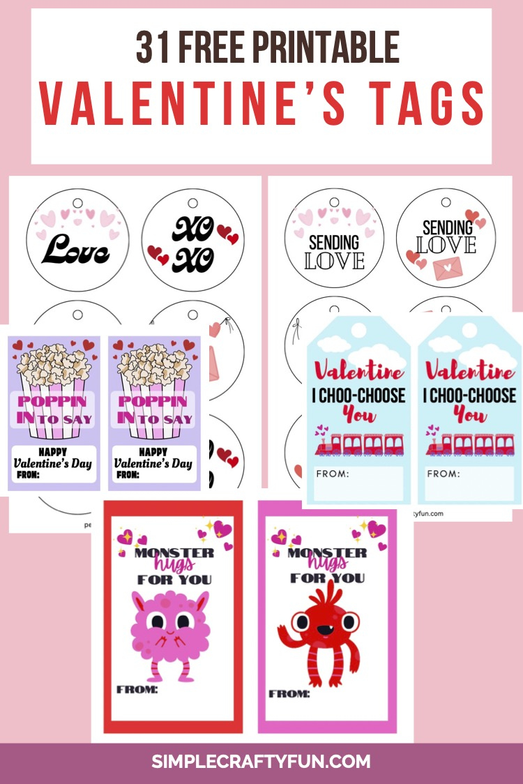 31 Free Printable Valentines Day Tags - pertaining to Free Printable Valentine Tags