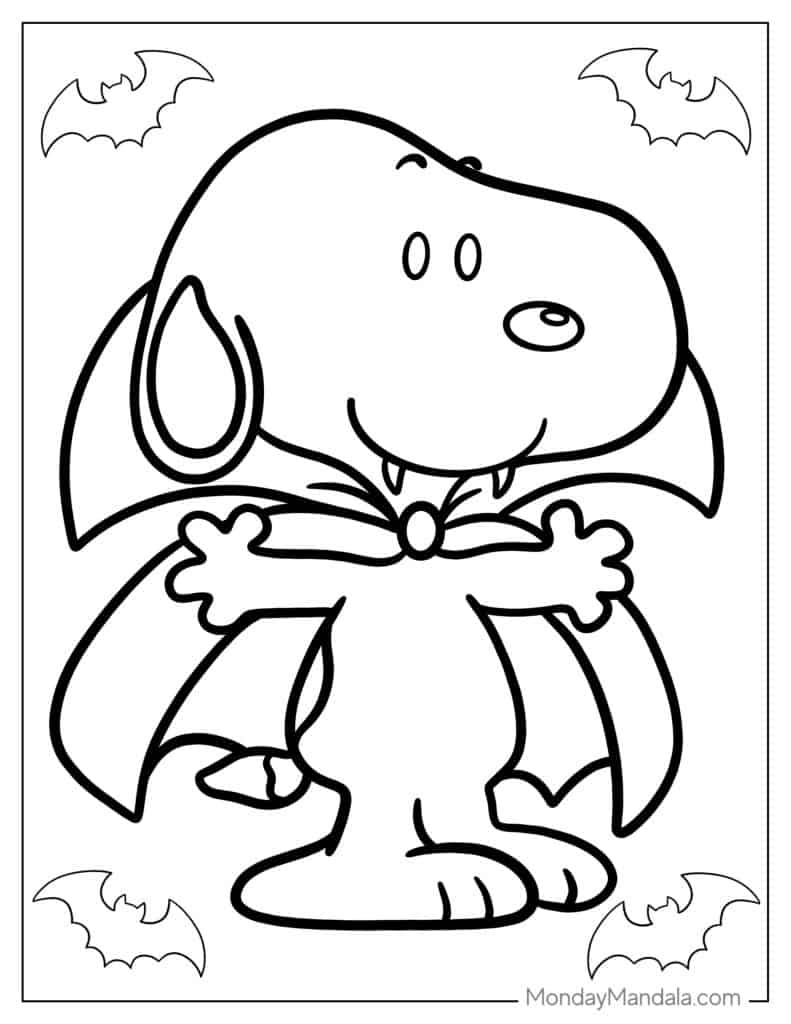 32 Peanuts &amp;amp; Snoopy Coloring Pages (Free Pdf Printables) within Free Printable Charlie Brown Halloween Coloring Pages