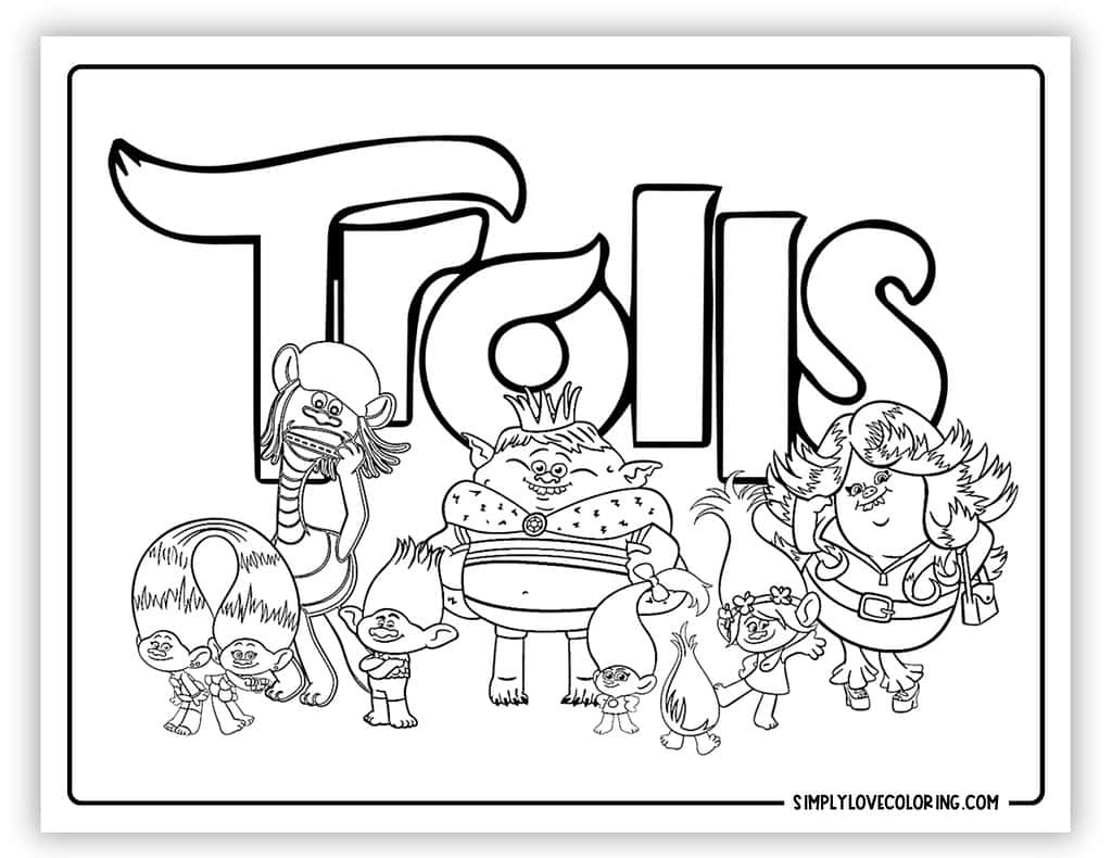 32 Trolls Coloring Pages (Free Pdf Printables) - Simply Love Coloring intended for Free Printable Troll Coloring Pages