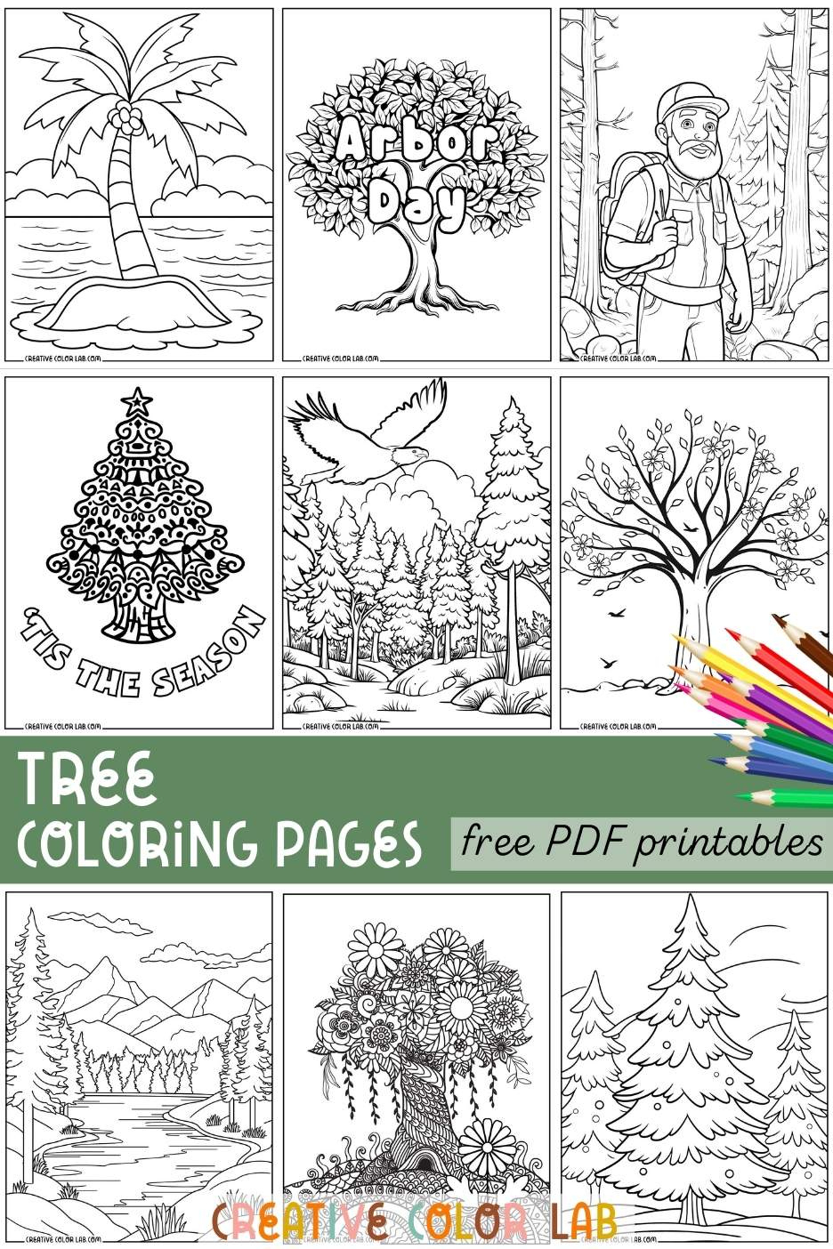 36 Coloring Pages Of Trees | Free Pdf Printables within Tree Coloring Pages Free Printable