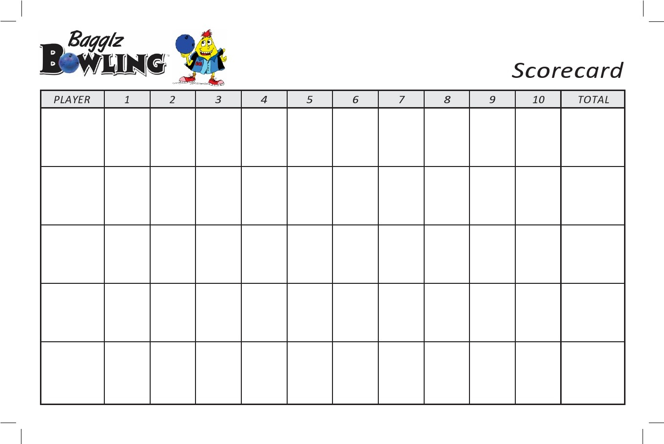 36 Printable Bowling Score Sheet Templates [&amp;amp; Examples] for Free Printable Bowling Score Sheets