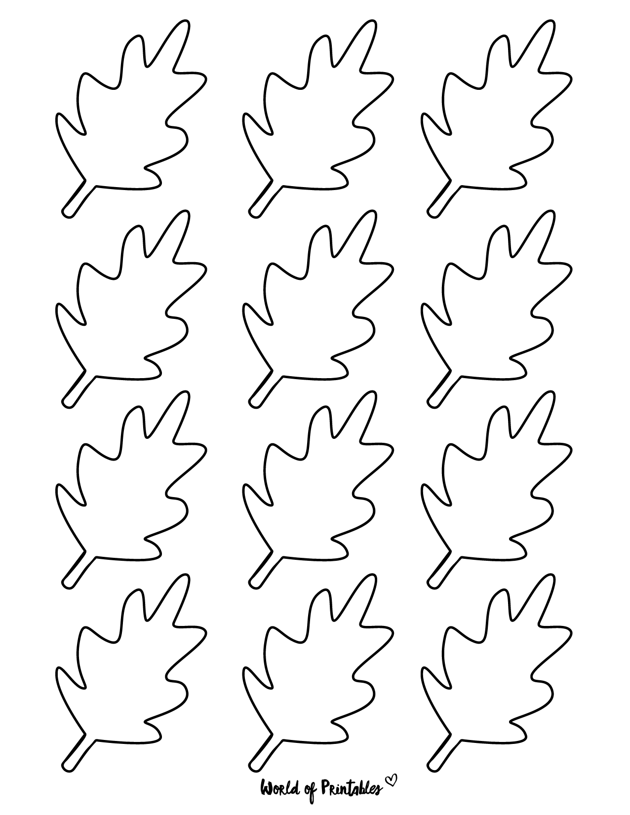 37 Printable Leaf Templates, Outlines Shapes (Free) World, 45% Off inside Free Printable Oak Leaf Patterns