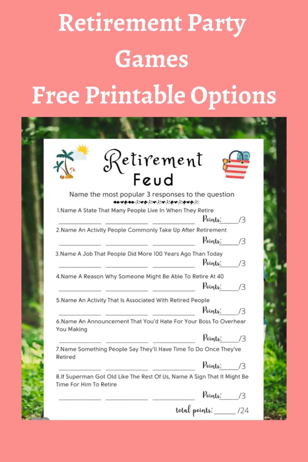 37 Retirement Party Games Free Printable Options - Fun Party Pop for Retirement Party Games Free Printable