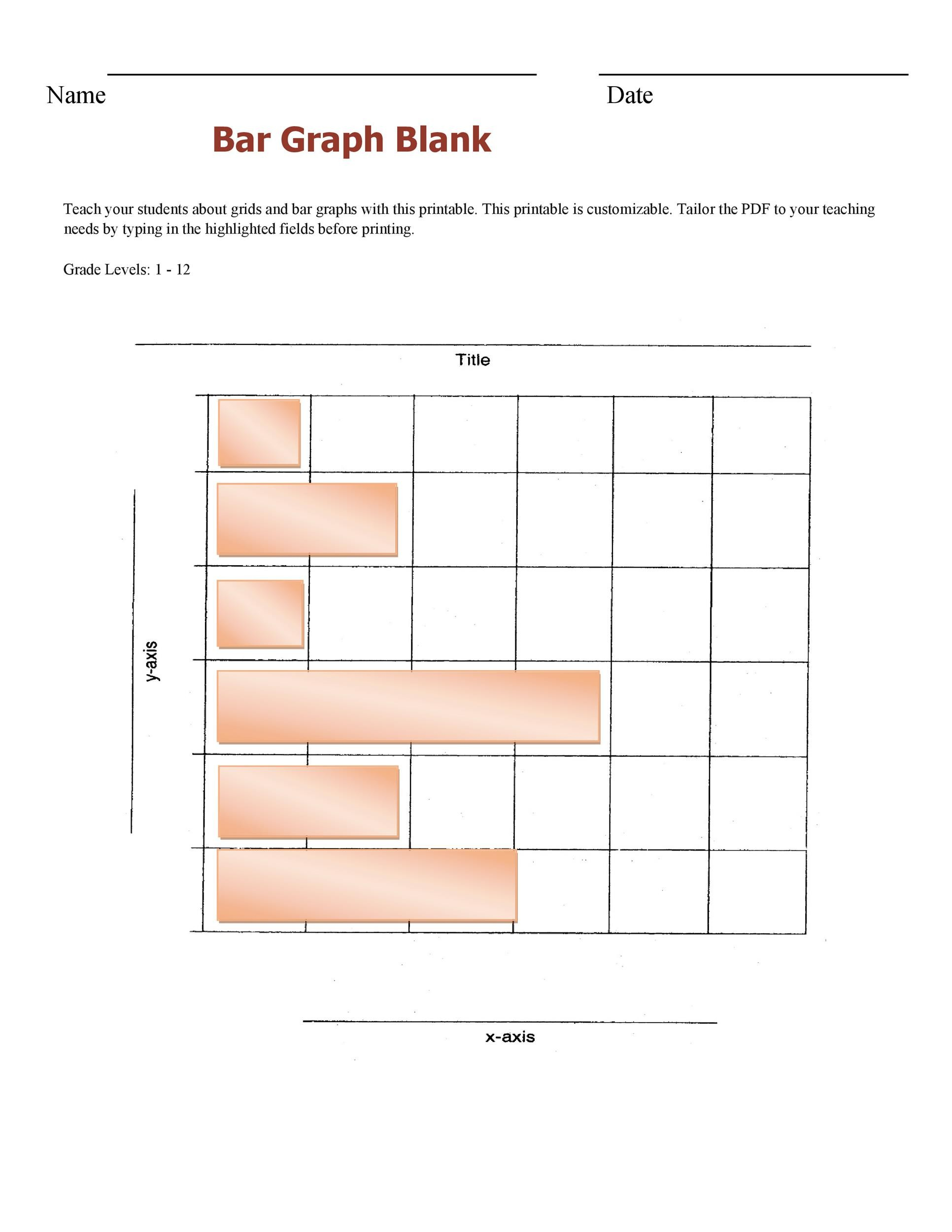 39 Blank Bar Graph Templates [Bar Graph Worksheets] intended for Free Printable Blank Bar Graph Worksheets