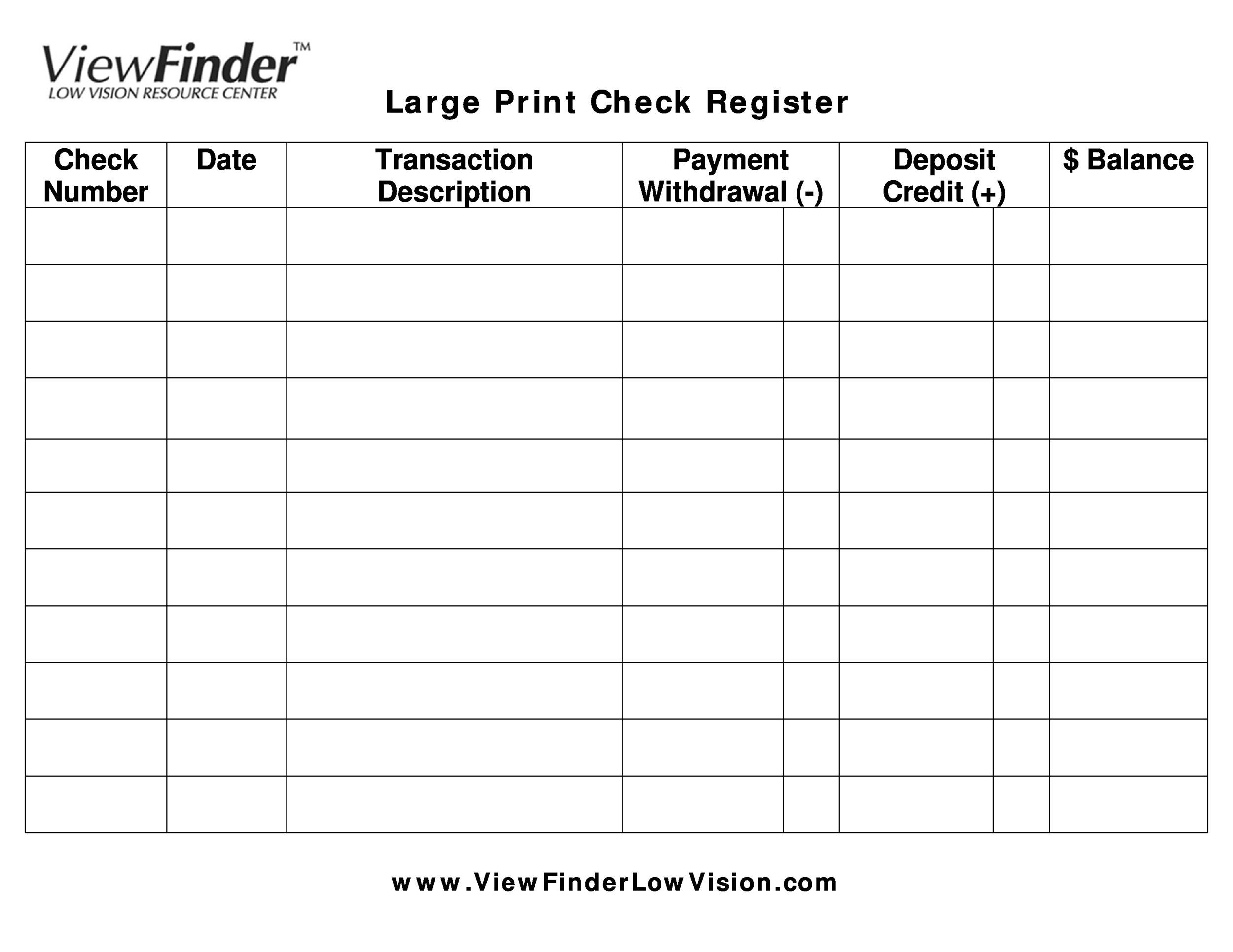 39 Checkbook Register Templates [100% Free, Printable] ᐅ Templatelab inside Free Printable Check Register With Running Balance