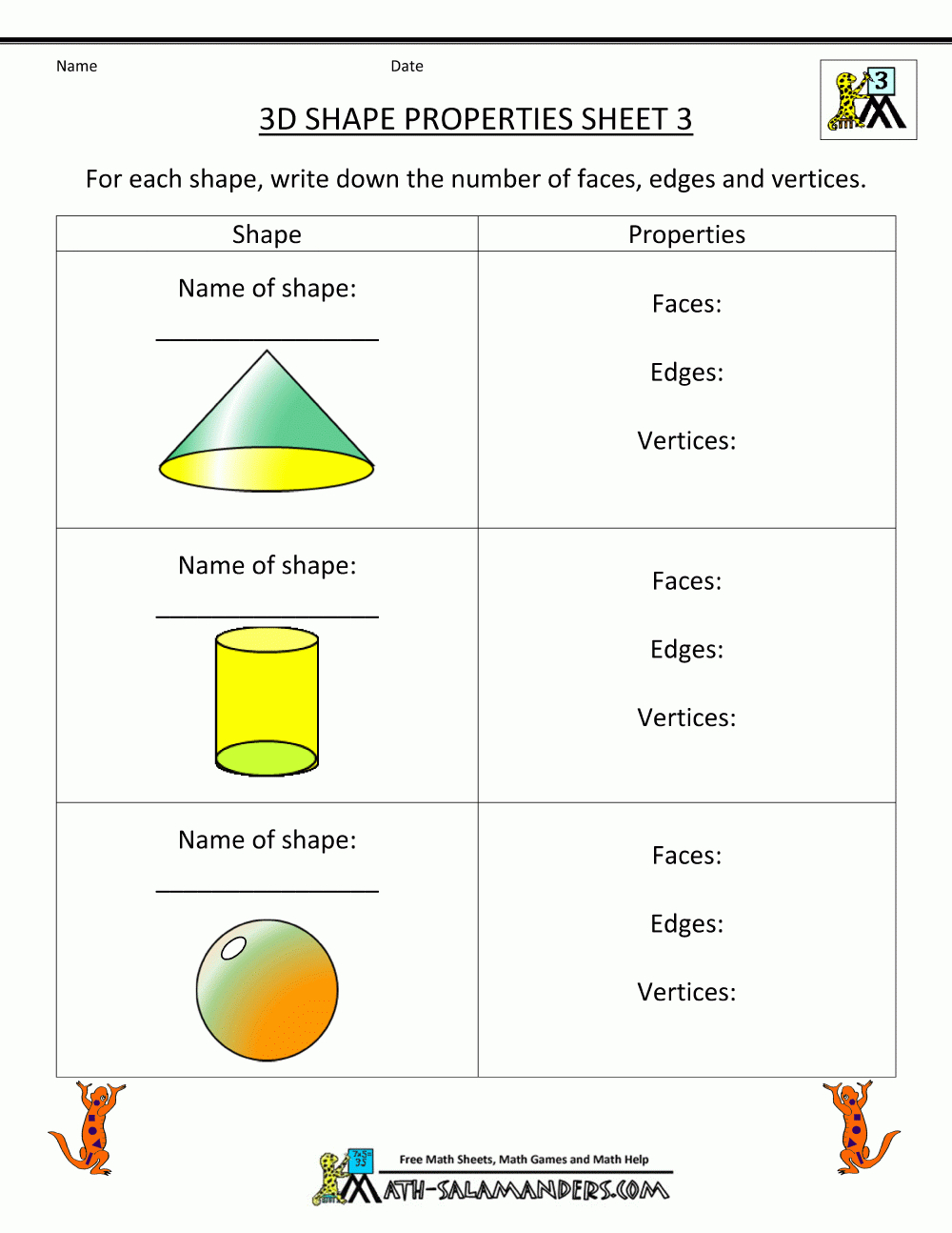 3Rd Grade Geometry Worksheets intended for Free Printable Geometry Worksheets for 3rd Grade