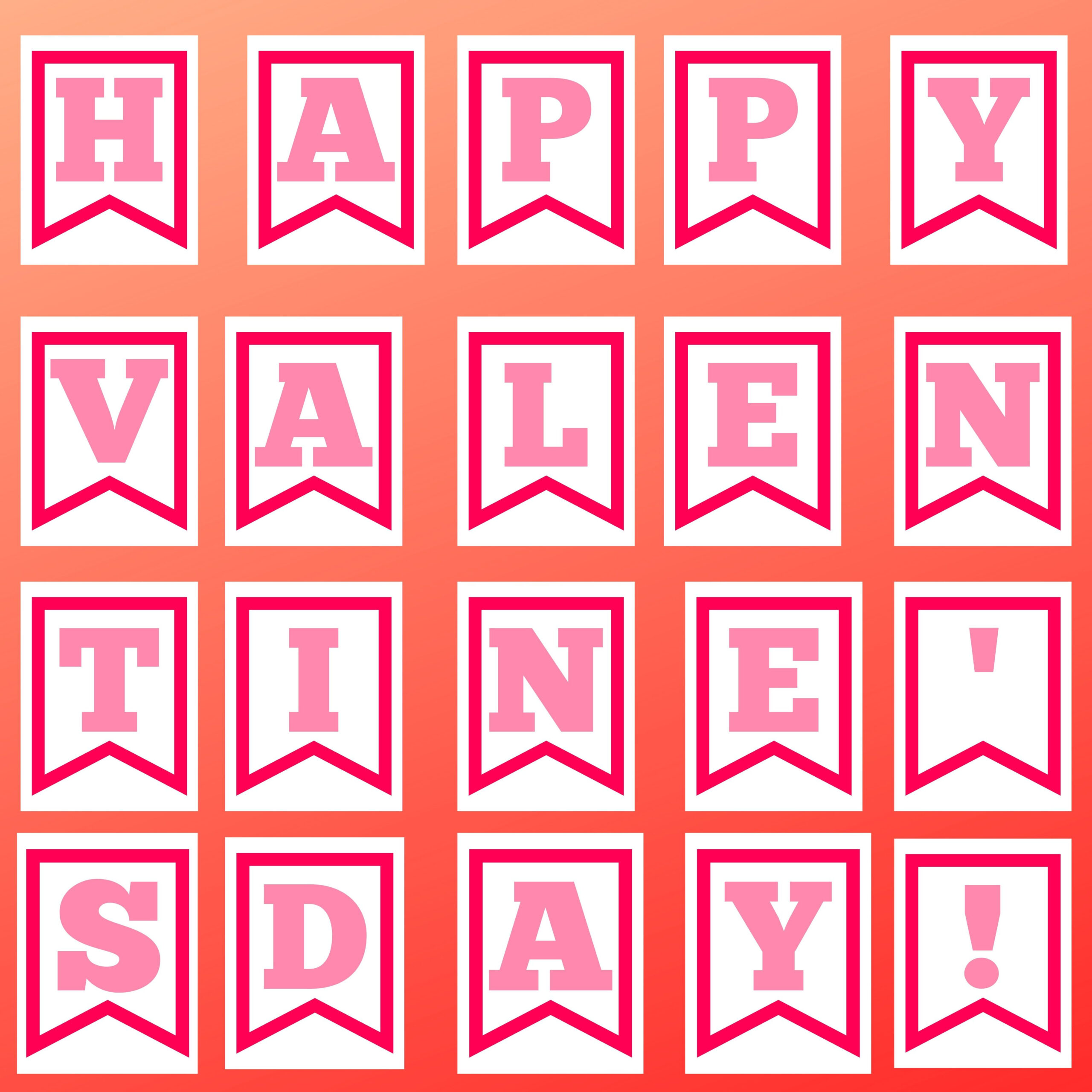 4 Easy Diy Valentine&amp;#039;S Day Printable Banners (Free!) - The throughout Free Printable Valentine&amp;#039;S Day Decorations