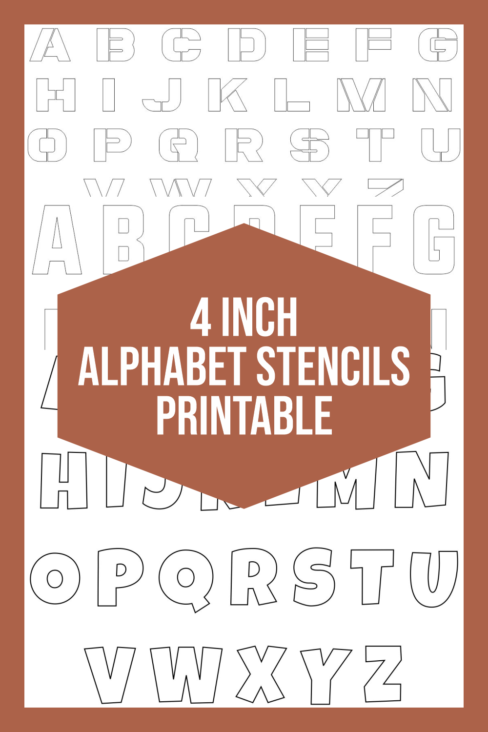 4 Inch Alphabet Stencils Printable | Alphabet Stencils, Lettering intended for Free Printable 4 Inch Number Stencils