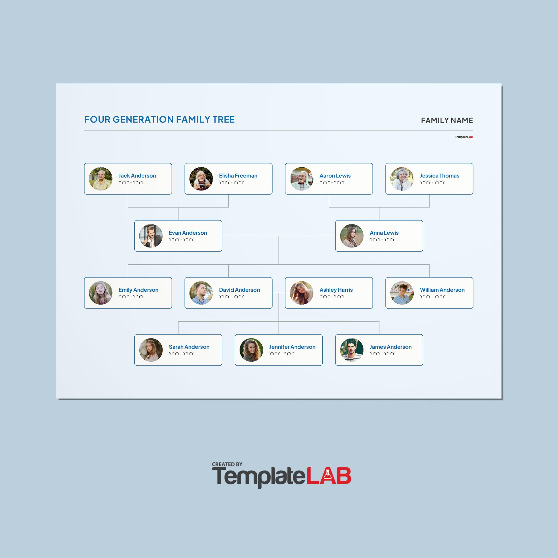 41 Free Family Tree Templates (Word, Excel, Pdf, Powerpoint) regarding Free Printable Family Tree Template 4 Generations