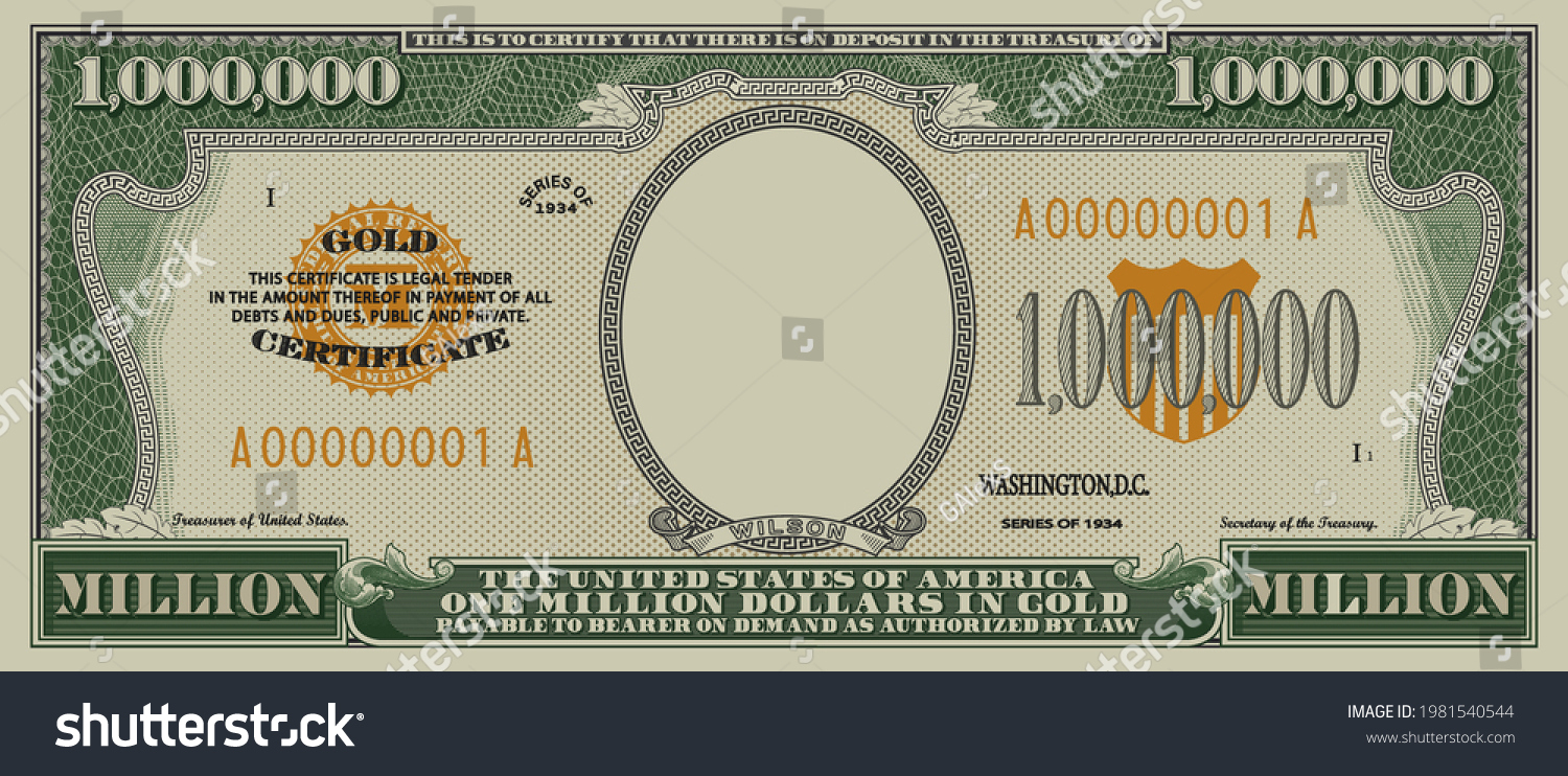 4,183 One Million Dollars Images, Stock Photos, 3D Objects regarding Free Printable Million Dollar Bill