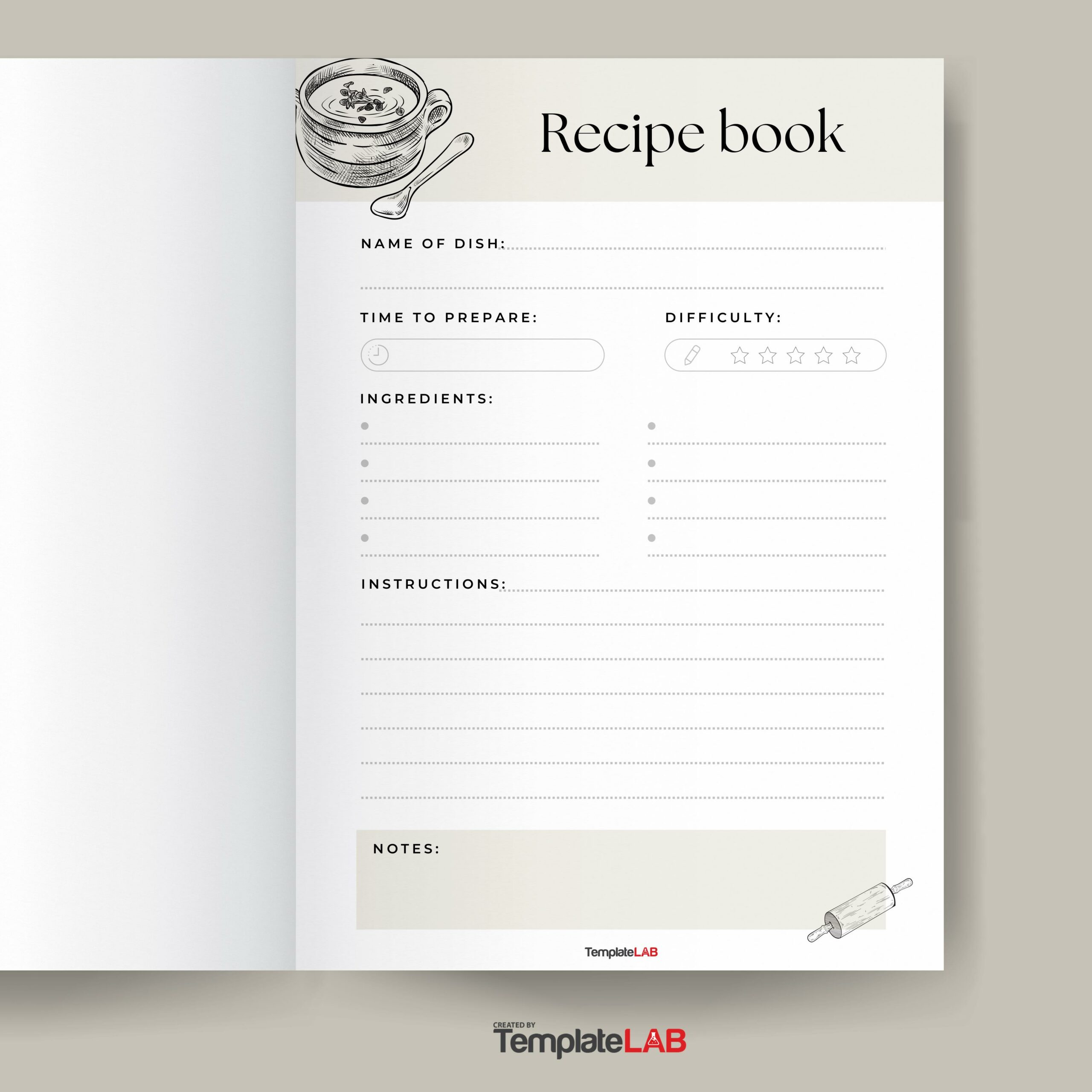 42 Perfect Cookbook Templates [+Recipe Book &amp;amp; Recipe Cards] in Free Recipe Book Templates Printable