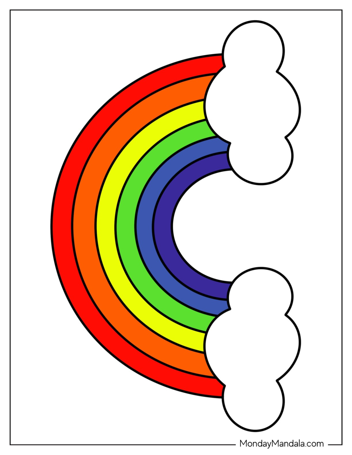 43 Rainbow Templates (Free Pdf Printables) in Free Printable Rainbow Pictures