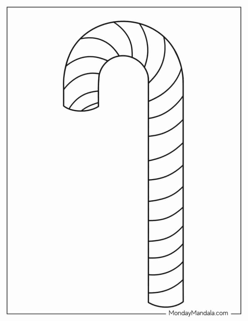 44 Candy Cane Templates (Free Pdf Printables) pertaining to Free Candy Cane Template Printable