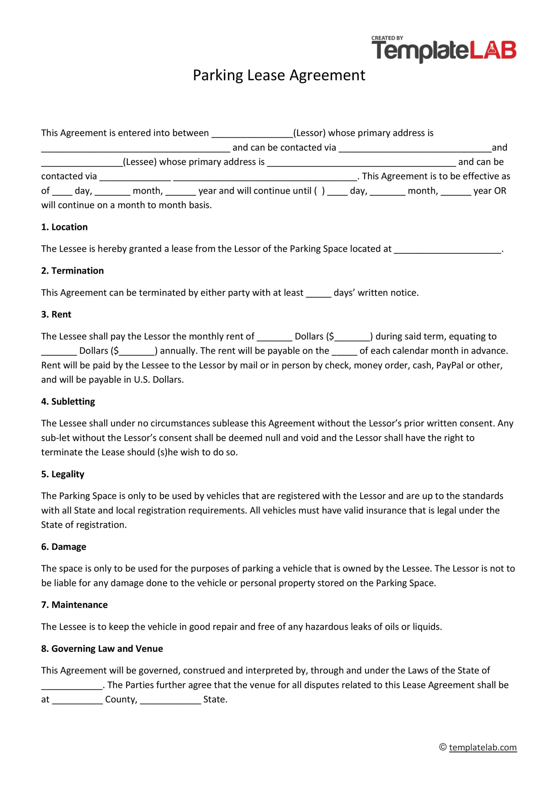 44 Free Residential Lease Agreement Templates [Word/Pdf] in Free Printable Lease Agreement Forms