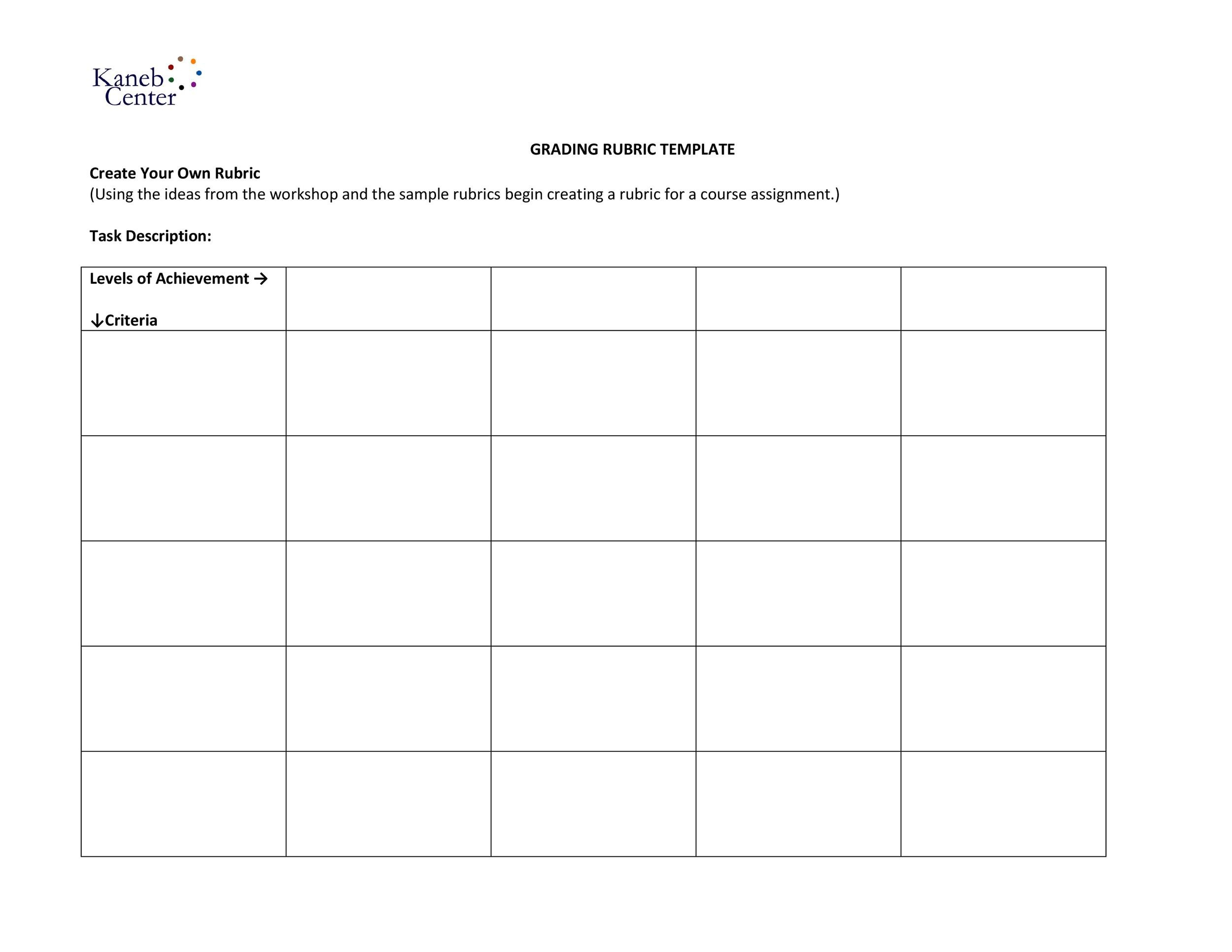 46 Editable Rubric Templates (Word Format) ᐅ Templatelab with Free Printable Blank Rubrics