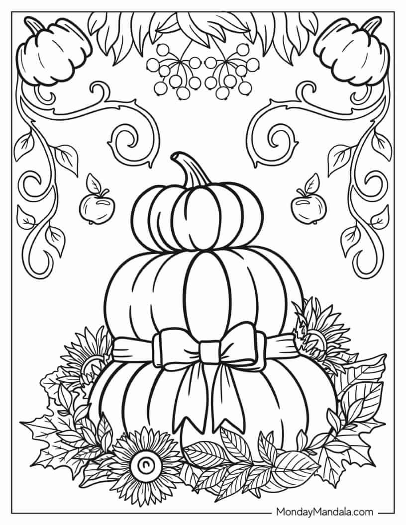 48 Autumn &amp;amp; Fall Coloring Pages (Free Pdf Printables) | Fall intended for Free Printable Autumn Coloring Sheets