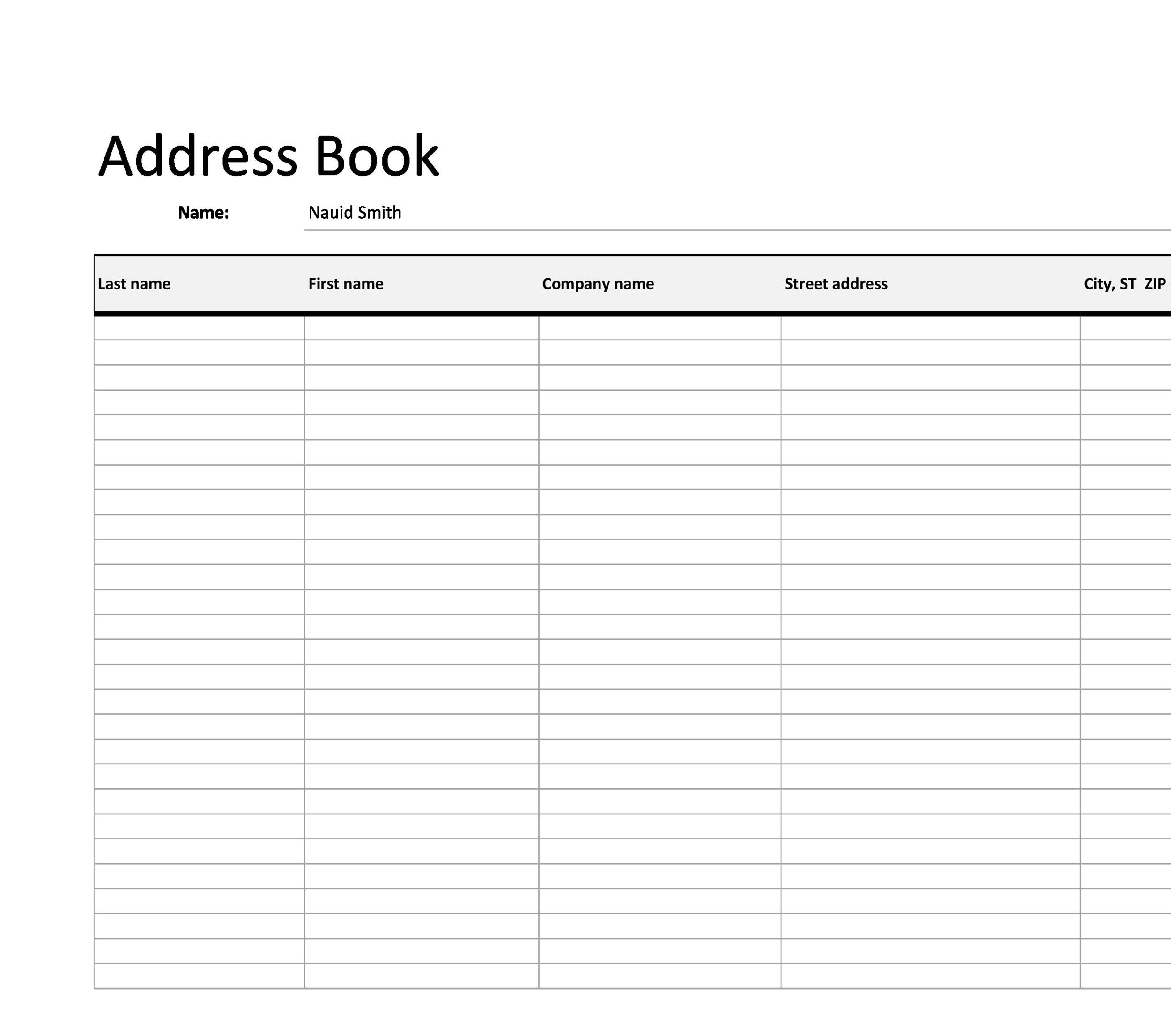 48 Phone &amp;amp; Email Contact List Templates [Word, Excel, Pdf] intended for Free Printable Contact List