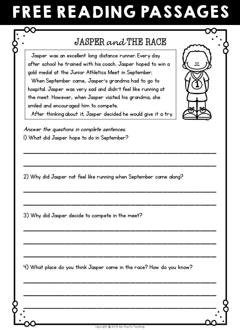 4Th Grade Worksheets Spelling inside Free Printable English Comprehension Worksheets For Grade 4