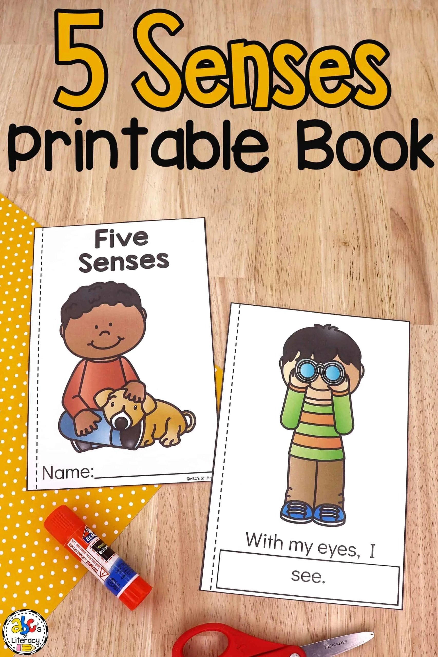 5 Senses Printable Book For Beginning Readers in Free Printable Story Books for Kindergarten