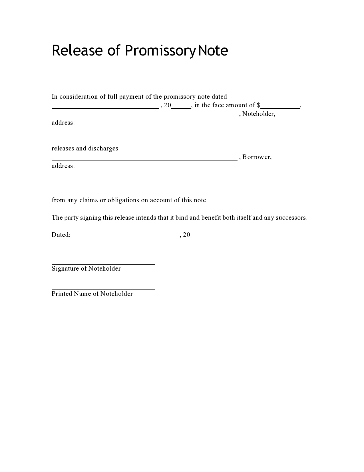 50+ Free Promissory Note Templates [Secured &amp;amp; Unsecured ] inside Free Printable Simple Promissory Note