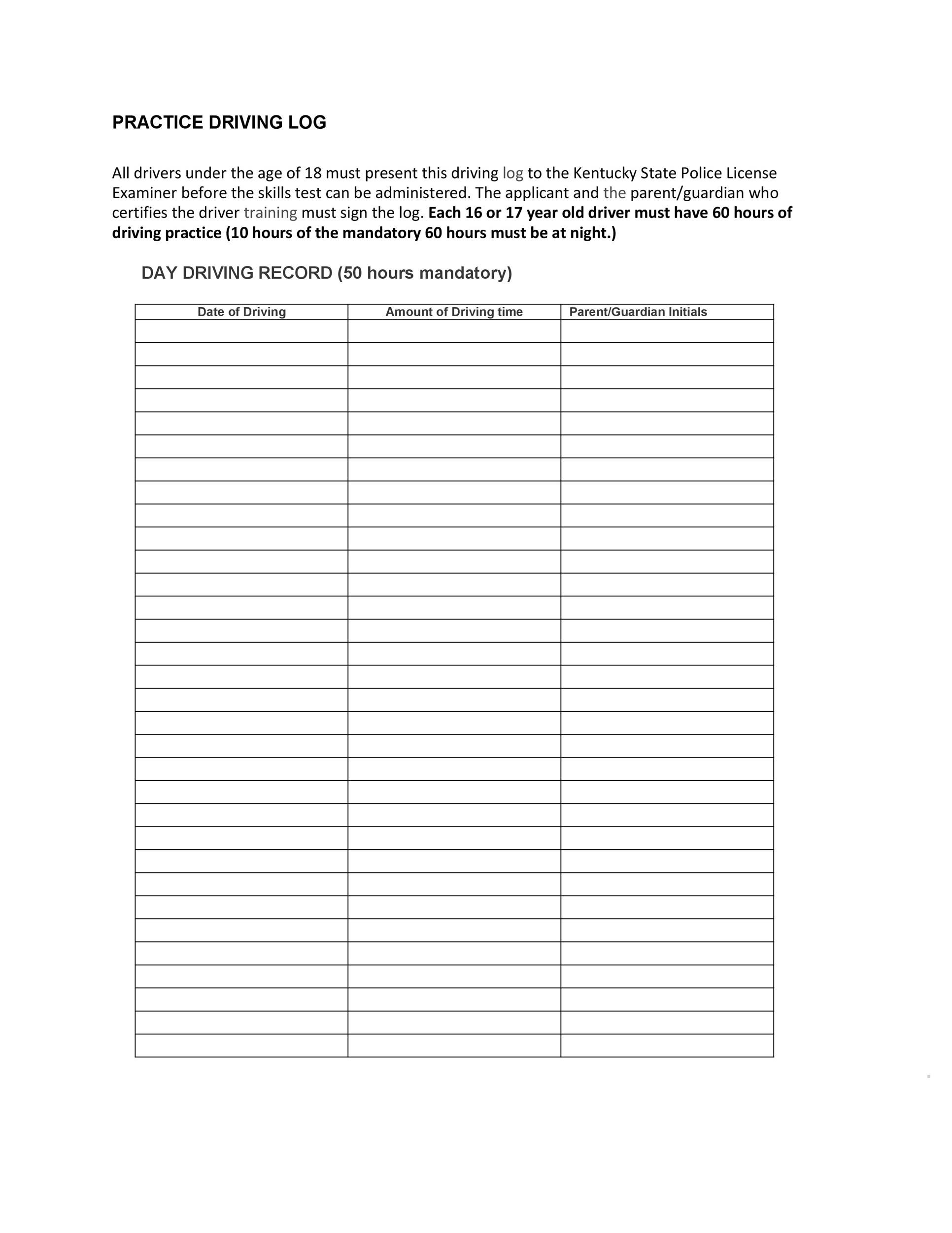 50 Printable Driver&amp;#039;S Daily Log Books [Templates &amp;amp; Examples] with regard to Free Printable Driver Log Book