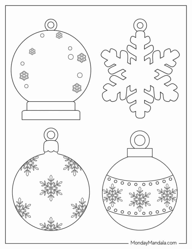 52 Printable Christmas Ornaments (Free Pdf Templates) intended for Free Printable Christmas Ornaments Stencils