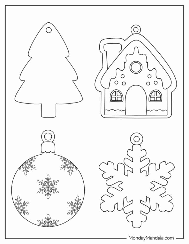 52 Printable Christmas Ornaments (Free Pdf Templates) within Free Printable Christmas Tree Ornaments To Color