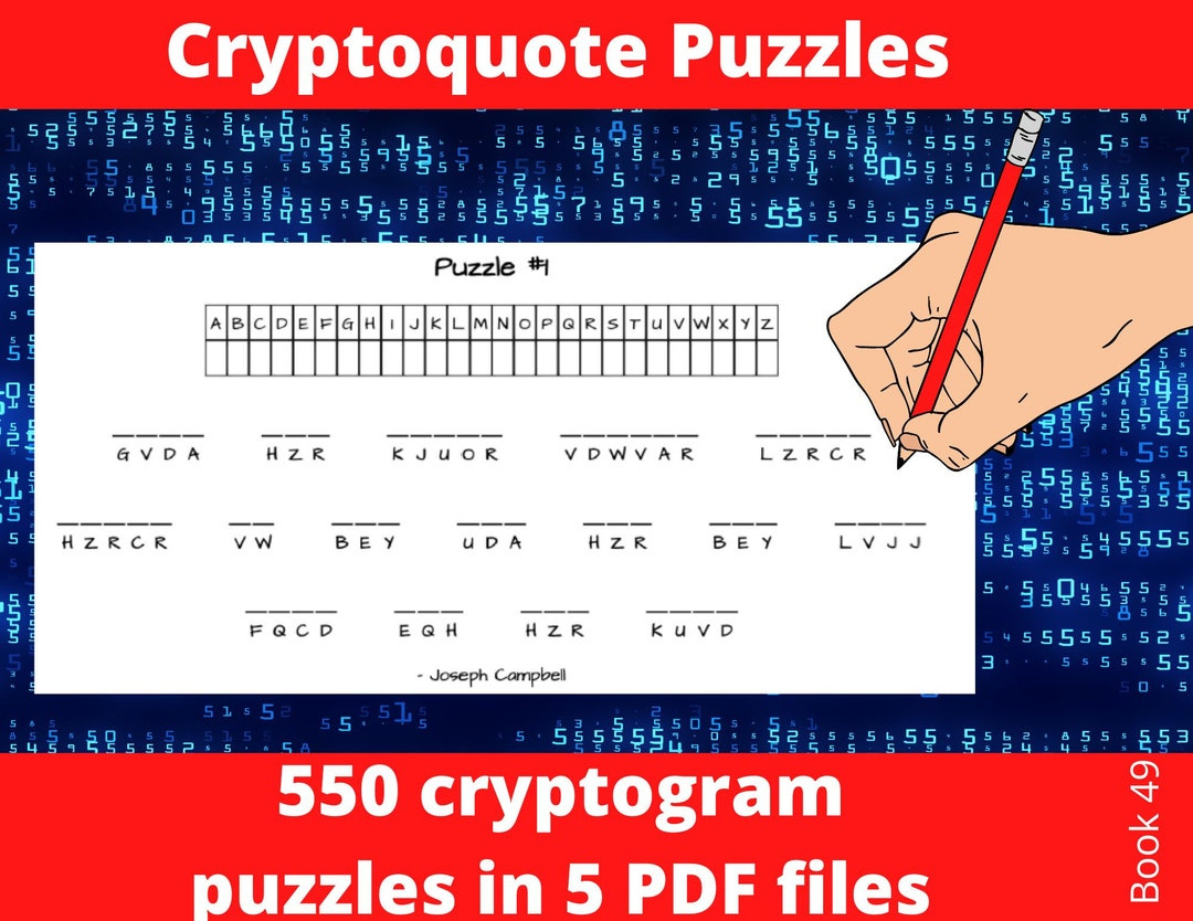 550 Cryptoquote Puzzles In Printable Pdfs Adult Activiy Book With pertaining to Free Printable Cryptograms With Answers