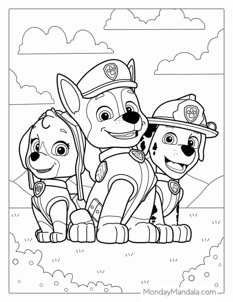 58 Paw Patrol Coloring Pages (Free Pdf Printables) in Free Printable Paw Patrol Coloring Pages