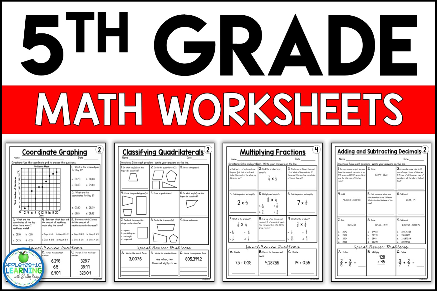 5Th Grade Math Worksheets Free And Printable - Appletastic Learning regarding Free Printable Worksheets For 5Th Grade