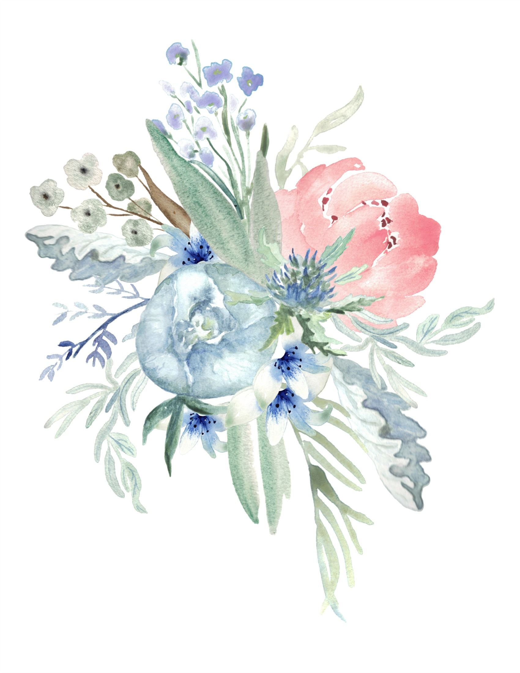 6 Free Printable Floral Watercolour Designs | Floral Printables with Free Watercolor Printables