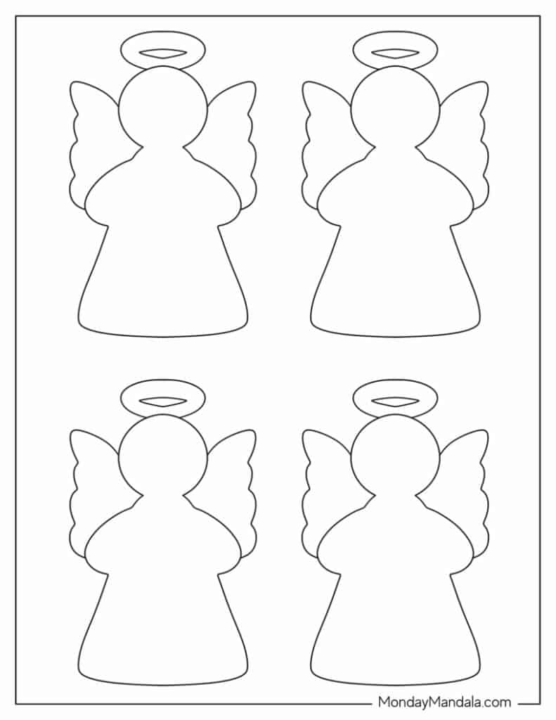 60 Angel Templates (Free Pdf Printables) regarding Free Printable Angels