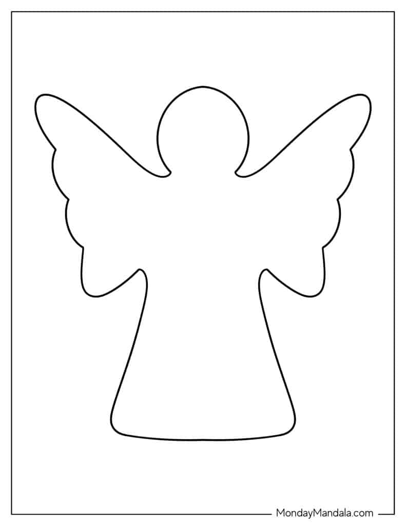 60 Angel Templates (Free Pdf Printables) throughout Free Printable Pictures of Angels