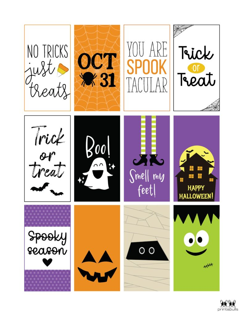60 Free Printable Halloween Tags | Printabulls for Free Printable Halloween Labels for Treat Bags