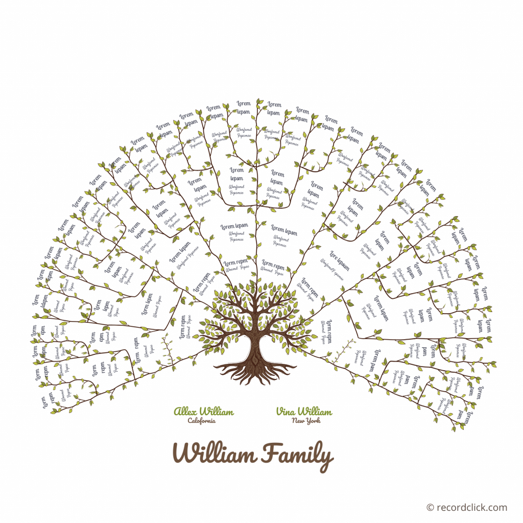 61 Free Family Tree Templates - Printable / Downloadable / Editable in Free Printable Family Tree