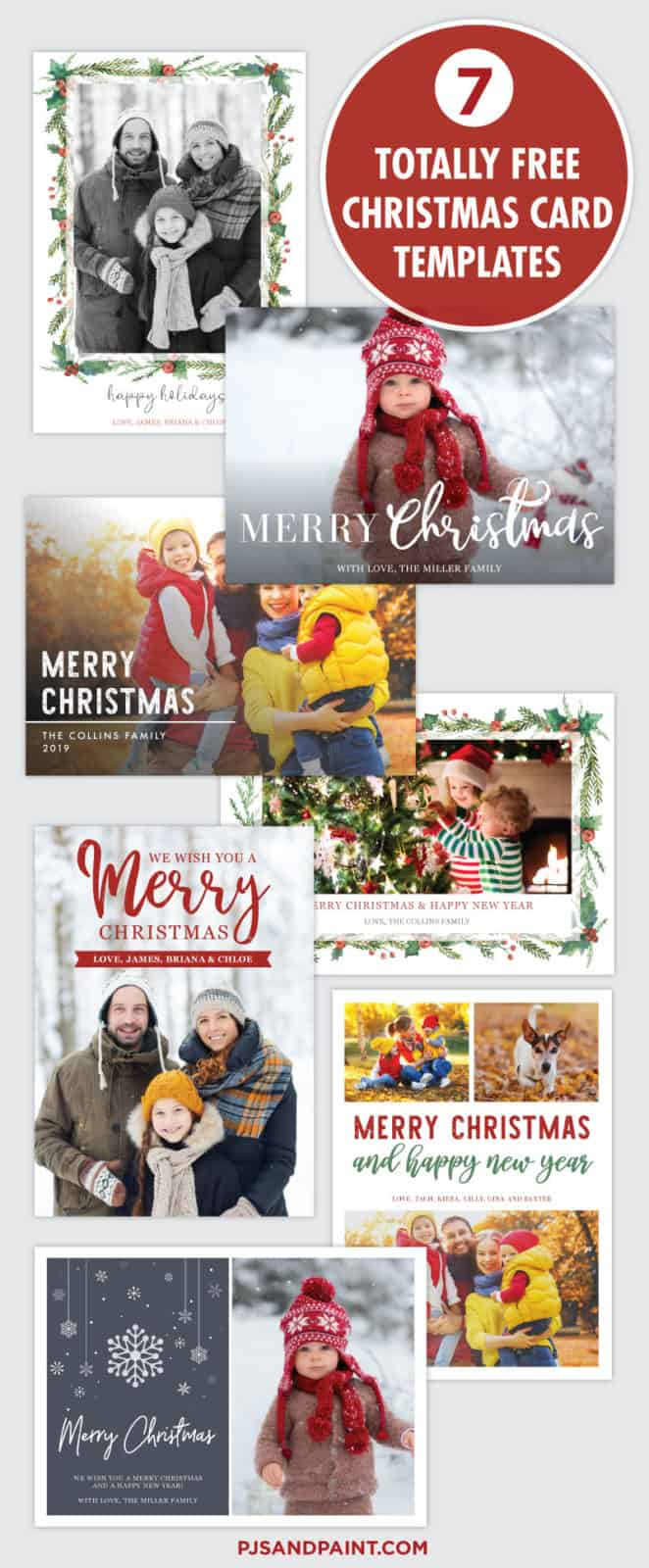 7 Free Christmas Card Templates You Can Download And Print Today throughout Free Printable Photo Christmas Cards